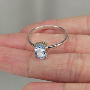 Real Blue Topaz Ring Size 10.25